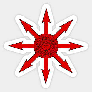 8 Pointed Chaos Star - Chaos Magick Symbol (RED) Sticker